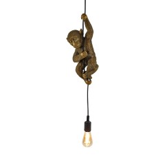 HANGING LAMP GOLD MONKEY POLY 